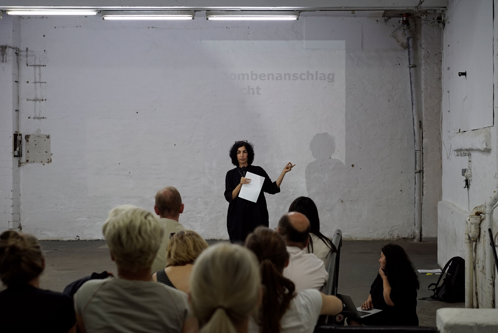 DER WEHRHAHN-ANSCHLAG ALS KONTINUITÄT - Lecture by Natascha Sadr Haghighian  -  01.07.2018 Studio For Artistic Research Natascha Sadr Haghighian Maximiliane Baumgartner Alex Wissel Düsseldorf