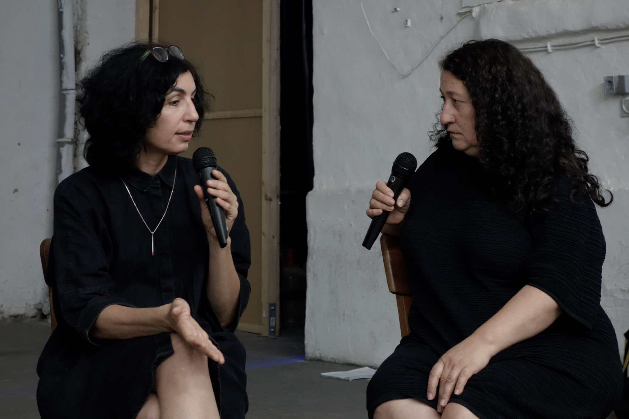 DER WEHRHAHN-ANSCHLAG ALS KONTINUITÄT - Talk by Natascha Sadr Haghighian and Ayşe Gueleç -  01.07.2018 Studio For Artistic Research Natascha Sadr Haghighian Maximiliane Baumgartner Alex Wissel Düsseldorf